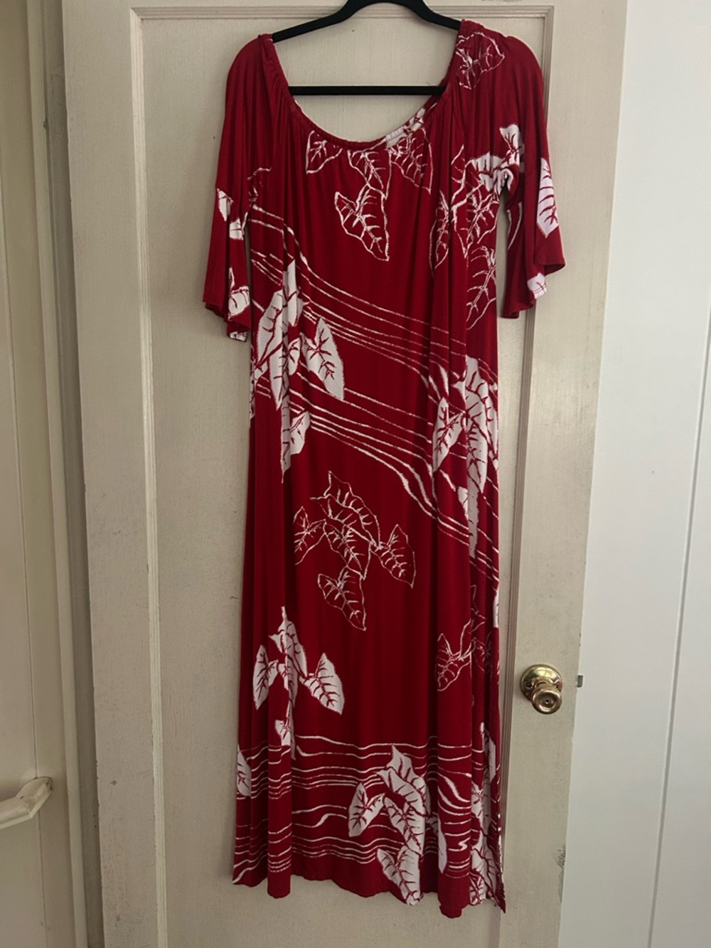 Wahine Toa Red Maxi Dress